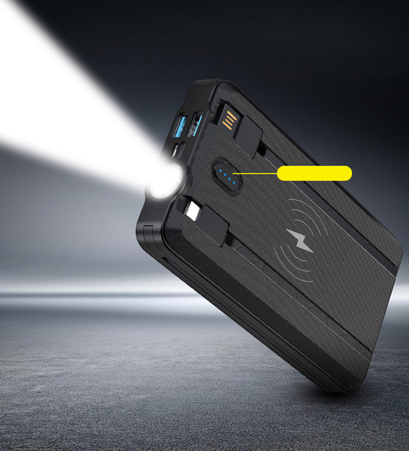 CRONY CN-158 Solar Wireless Charging With Cord Mobile Power Bank self-contained line charging treasure for outdoor - Edragonmall.com