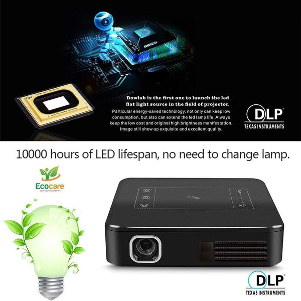 CRONY D13 projecter DLP 1080P Smart Mini Projector Home Projector USB Video Media Player - Edragonmall.com