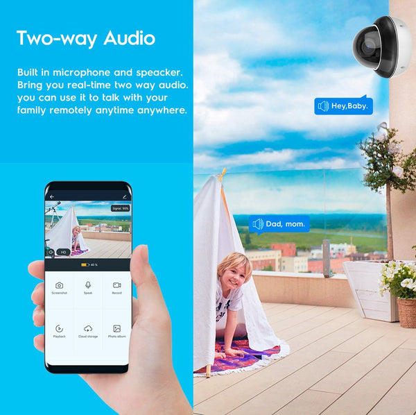 D79W-5MP-10X WIFI POE IP Camera PTZ IP Camera Auto Tracking 2 Way Motion Detection Audio