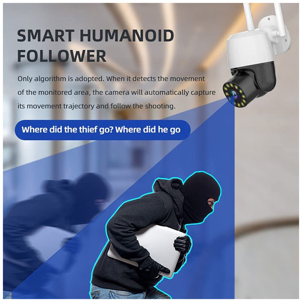 CRONY EC131 Full color night vision 1.5 inch ball machines 4X Camera WiFi Camera AI Human Detection Audio 1080P Wireless Security CCTV Cameras - Edragonmall.com