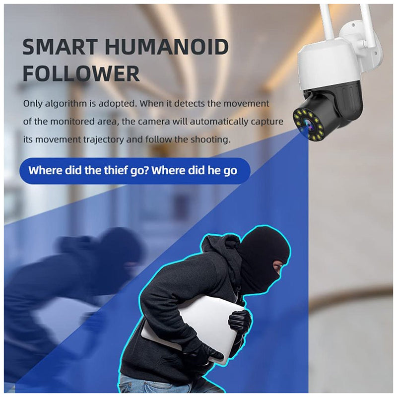 CRONY EC131 Full color night vision 1.5 inch ball machines 4X Camera WiFi Camera AI Human Detection Audio 1080P Wireless Security CCTV Cameras - Edragonmall.com