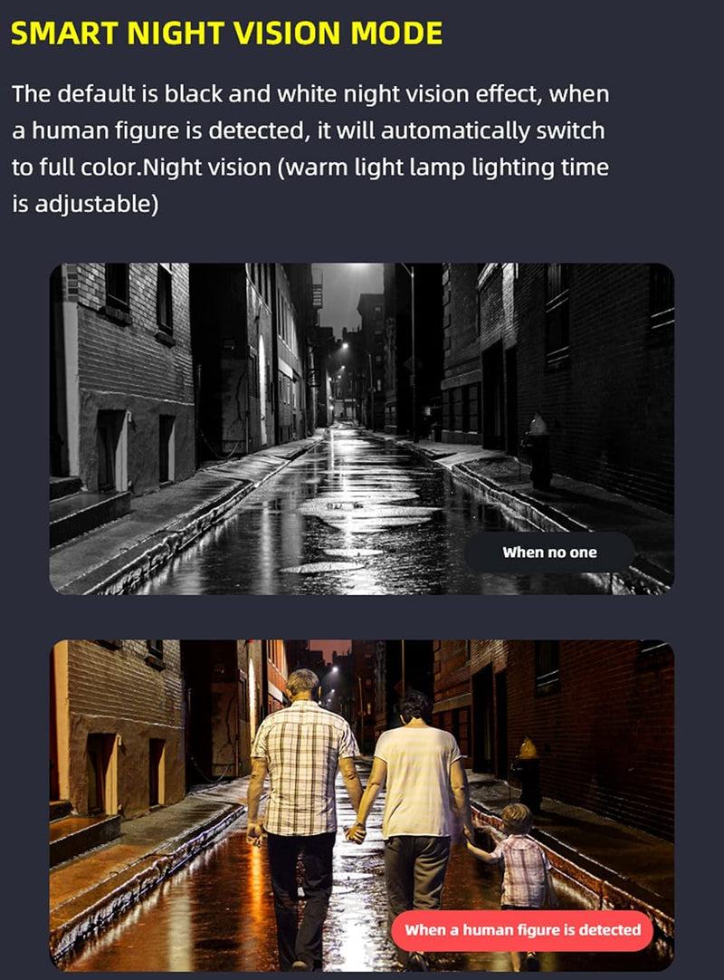 CRONY EC131 Full color night vision 1.5 inch ball machines 4X Camera WiFi Camera AI Human Detection Audio 1080P Wireless Security CCTV Cameras - Edragonmall.com