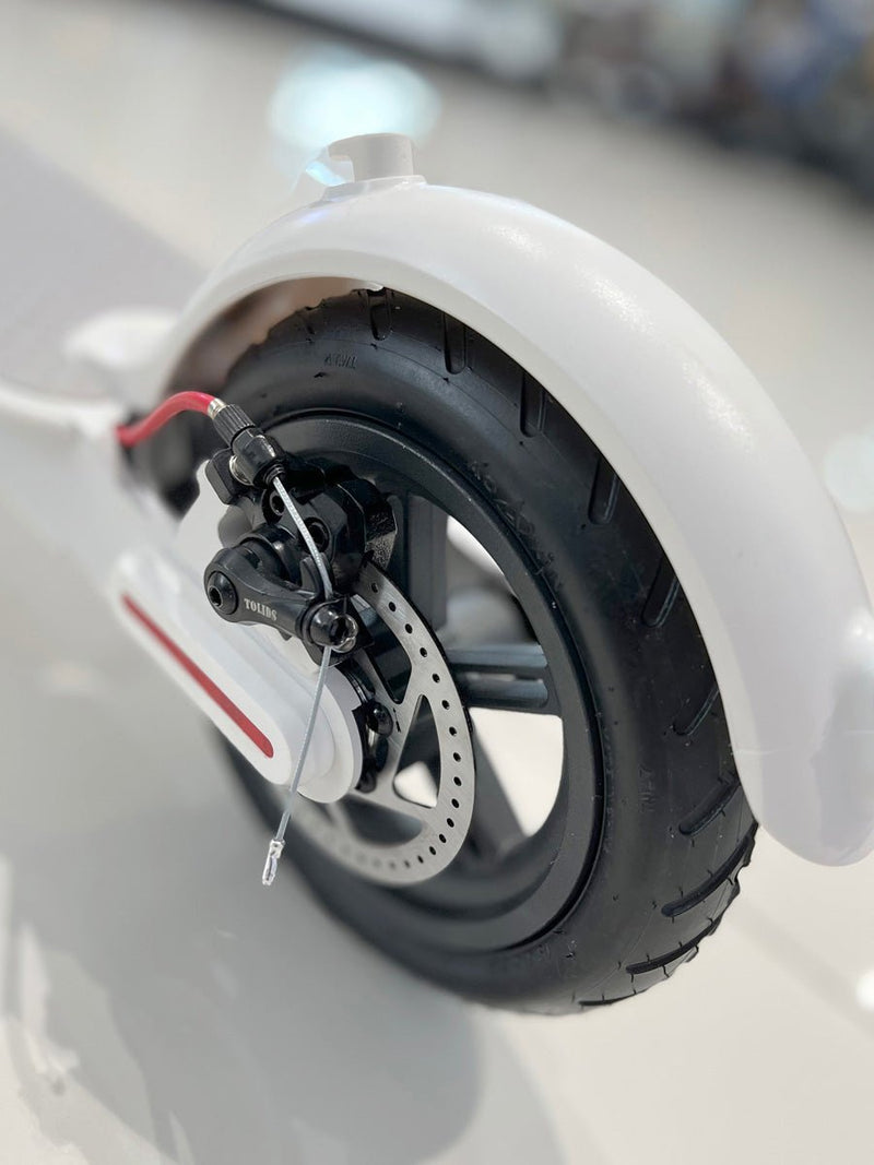 CRONY M365 Electric Scooter with 250W Motor 36V Battery App Connectivity 25-45 KM/H Speed Quick Easy Folding Rear Disc Brake | White