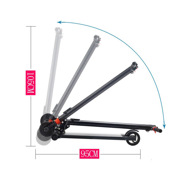 CRONY Electric Scooter S6 Aluminium Alloy Folded 6.5 Inch tires | White - Edragonmall.com