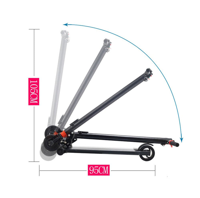 CRONY Electric Scooter S6 Max Speed up to 25 KM/H 15-20 KM Long-range distance Aluminium Alloy Folded 6.5 Inch tires | Black - Edragonmall.com