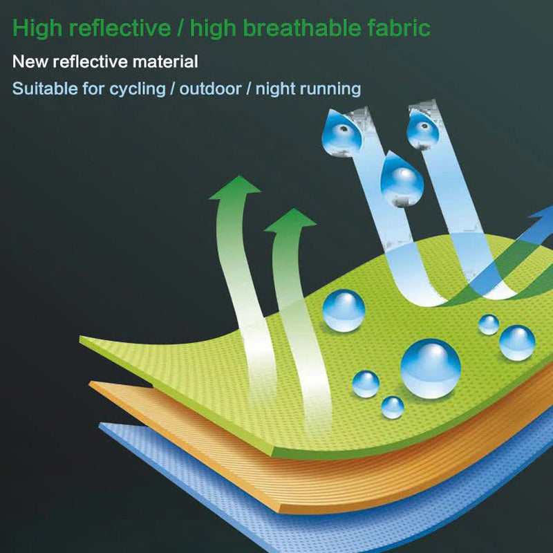 CRONY Electric vehicle safety reflector Reflective Vest High Visibility Cycling Safety Vest Adjustable Elastic Strap Fluorescence Work jacket Scooter - Edragonmall.com