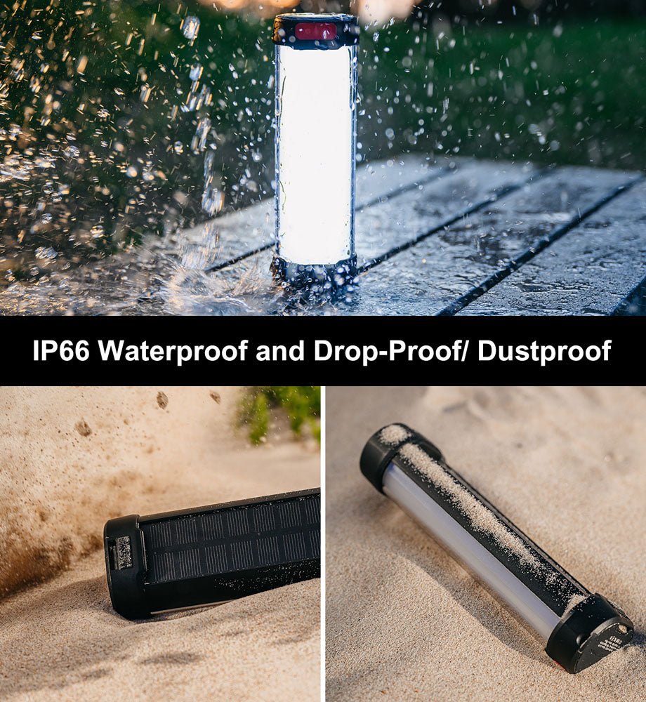 CRONY ES-L01 Solar Camping light outdoor portable Lightweight camping vintage lantern rechargeable battery camping solar light - Edragonmall.com