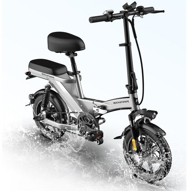 CRONY  F3 Electric Folding Bike 14 inch folding electric bicycle mini battery car small electric car instead of lithium battery