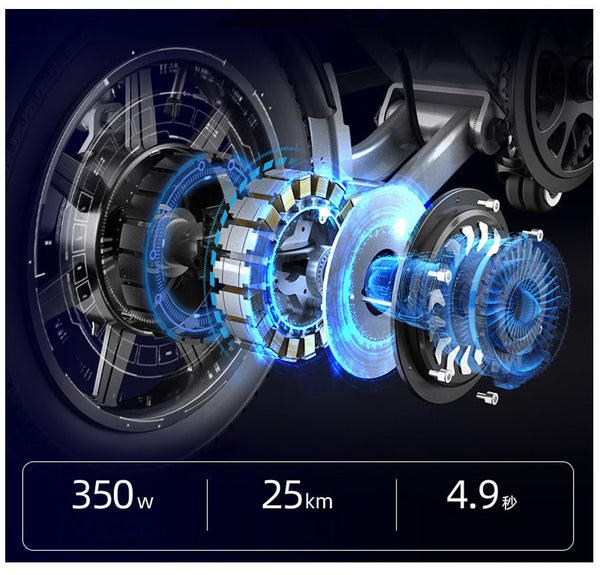 CRONY  F3 Electric Folding Bike 14 inch folding electric bicycle mini battery car small electric car instead of lithium battery