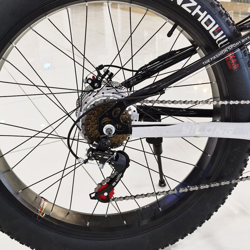 CRONY FB-EM028 26-inch Fold Electric Bike 36V Lithium Battery Powerful Sand Ebike | Red - Edragonmall.com