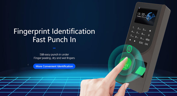 CRONY FC-B104 Fingerprint Attendance Fingerprint Remote Door App to Open The Door Software Management Time Recording Attendance Machine - Edragonmall.com