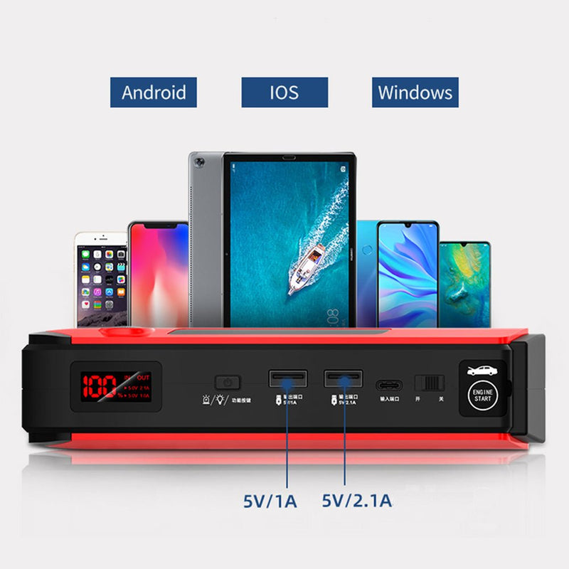 CRONY G09M+Air Jumper Starter 1500mah Peak 12V Portable Car Power Bank - Edragonmall.com