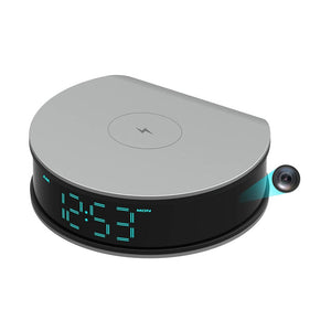 CRONY H300 Alarm clock wireless charging camera 1080P FAST PHONE CHARGER SURVEILLANCE CAMERA WITH NIGHT VISION