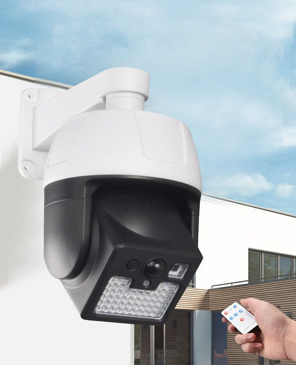 CRONY HW-5118-1 LED solar rechargeable wall lamps Solar human body induction simulation camera monitoring light fake camera light - Edragonmall.com