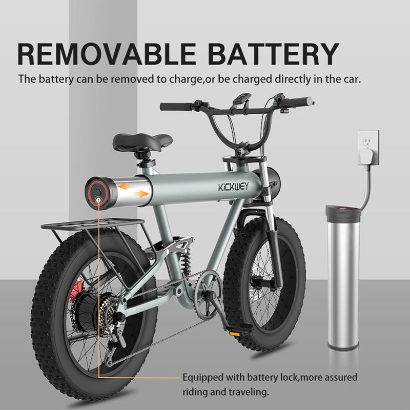 CRONY K20 Plus Electric Bicycle Mountain Electric Bike 1000W 10AH Electric Style Bike Outdoor Entertainment Snow 20 Inch Fat Tire Bike 48V Dirt Bike Electric - Edragonmall.com