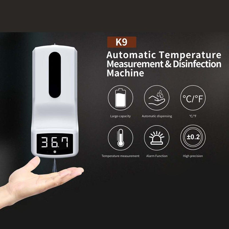 CRONY K9 Display Automatic Hand Small Sanitizer Dispenser with Temperature Sensor Recongnition - Edragonmall.com