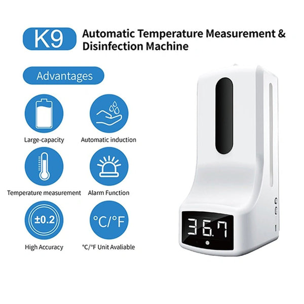 CRONY K9 Display Automatic Hand Small Sanitizer Dispenser with Temperature Sensor Recongnition - Edragonmall.com