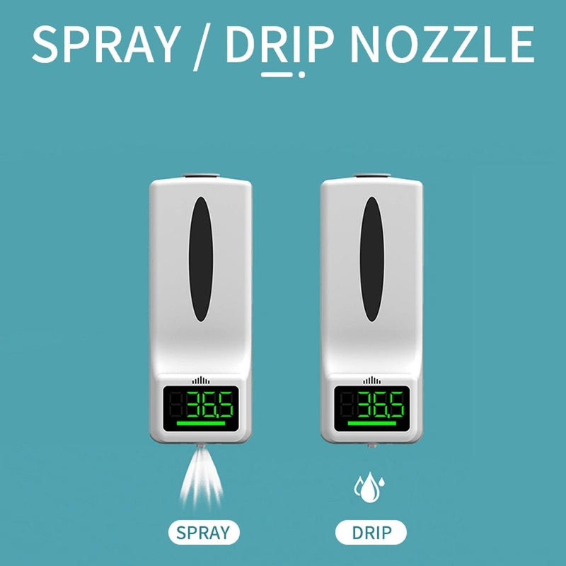 CRONY K9 Pro X Automatic Temperature Measurement&Disinfection Mach Intelligent Sensor Soap Dispenser with Thermometer Infrared Thermometer Dispenser - Edragonmall.com