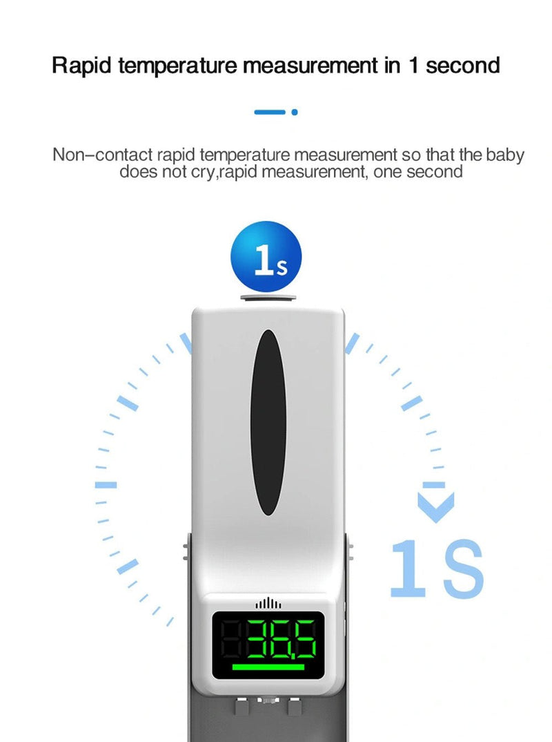 CRONY K9 Pro X Automatic Temperature Measurement&Disinfection Mach Intelligent Sensor Soap Dispenser with Thermometer Infrared Thermometer Dispenser - Edragonmall.com