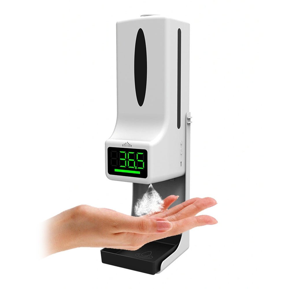 CRONY K9 Pro X Automatic Temperature Measurement&amp;Disinfection Mach Intelligent Sensor Soap Dispenser with Thermometer Infrared Thermometer Dispenser - Edragonmall.com