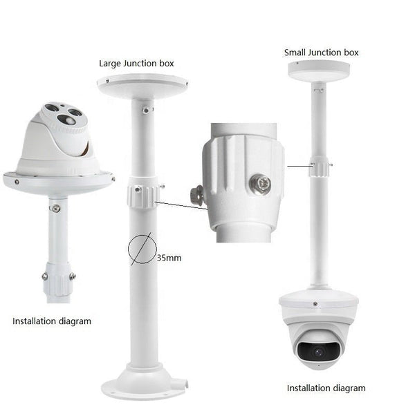 CRONY L-type 32CM Hemisphere Stand I-type 20CM Hemisphere Stand I-type 30-60CM Retractable hemisphere Stand Lengthened Hoisting Telescopic Holder CCTV Camera Stand - Edragonmall.com