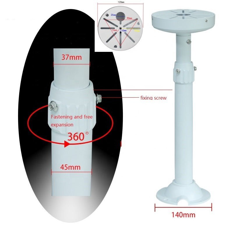 CRONY L-type 32CM Hemisphere Stand I-type 20CM Hemisphere Stand I-type 30-60CM Retractable hemisphere Stand Lengthened Hoisting Telescopic Holder CCTV Camera Stand - Edragonmall.com