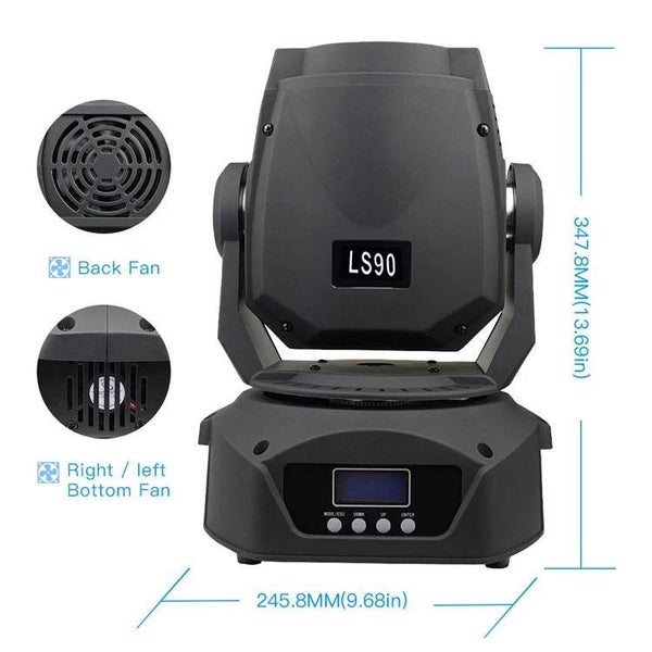 Crony LS90 90W LED Moving Head Light LED Spot Stage Lighting DJ Disco Club Light - Edragonmall.com