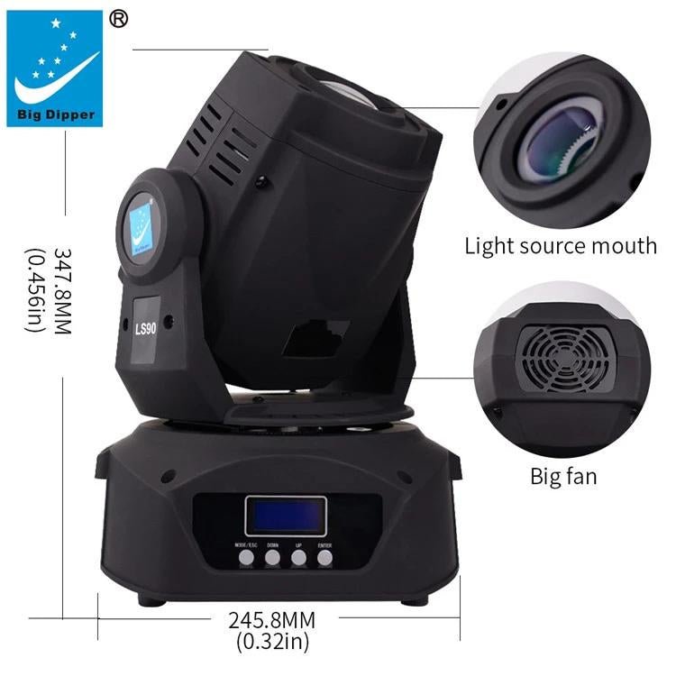 Crony LS90 90W LED Moving Head Light LED Spot Stage Lighting DJ Disco Club Light - Edragonmall.com