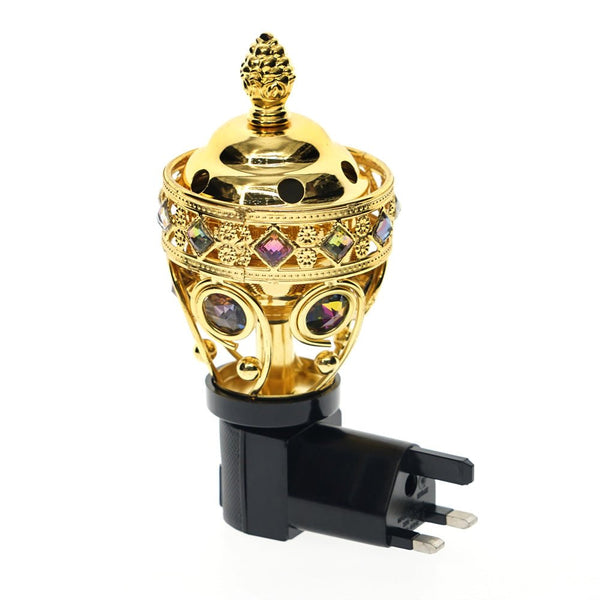 CRONY M-19 Incense Burner Plug Portable Mini Electric Bakhoor Burner Incense Metal Burners Square Pearl incense electric incense burner - Edragonmall.com
