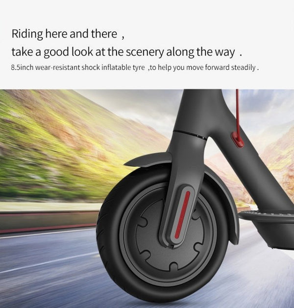 CRONY M365 Scooter with APP-Jipu Electric Scooter Aluminium Alloy Folded 8.5 Inch tires | Dark grey