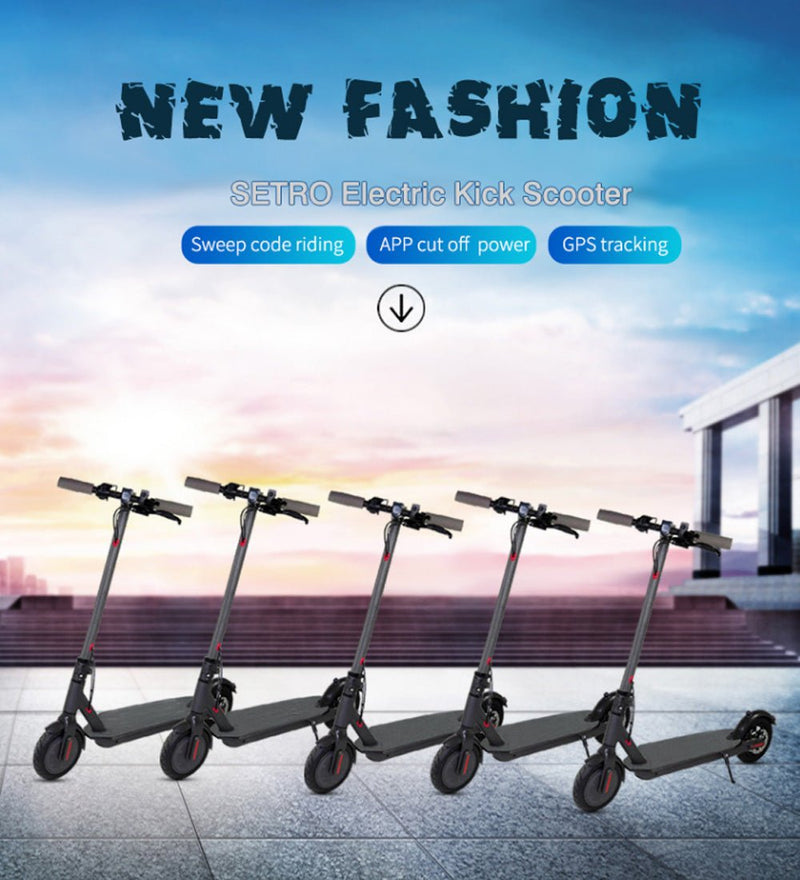 CRONY M365 Scooter with APP-Jipu Electric Scooter Aluminium Alloy Folded 8.5 Inch tires | Dark grey