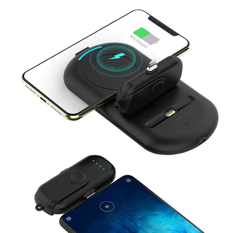 CRONY Magnetic Wireless Charger Power Bank 2PCS 1000mAh & Qi-Certified Wireless Fast Charger - Edragonmall.com
