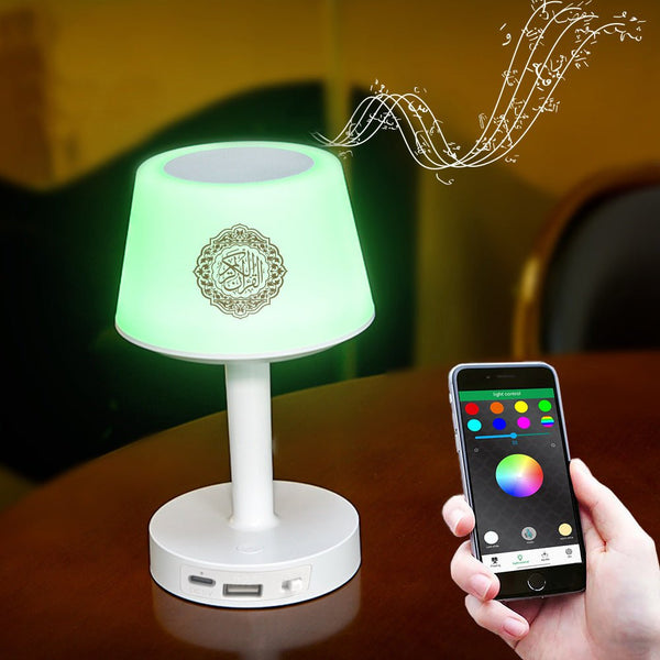CRONY MTS-525 QS-525 Quran speaker have not APP Koran Lamp Rainbow Arabic Ali Madina Mushaf English Bluetooth Touch quran Speaker - Edragonmall.com