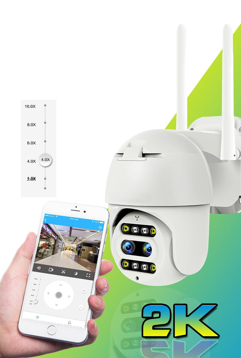 CRONY NIP-21HS carecam PRO APP ball Face recognition and shooting linkage alarm Voice alarm Day and night full color dual lens camera - Edragonmall.com