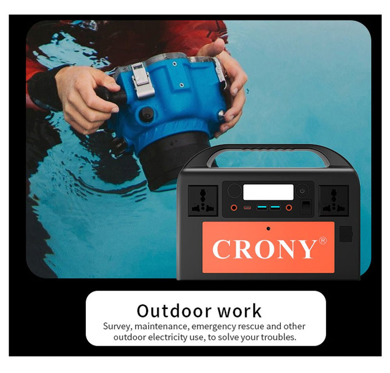 CRONY OKD300 Portable Power Station Portable Power Station 300W Backup Lithium Battery 314Wh 110V Pure Sine Wave AC Socket Solar Generator Power Supply - Edragonmall.com
