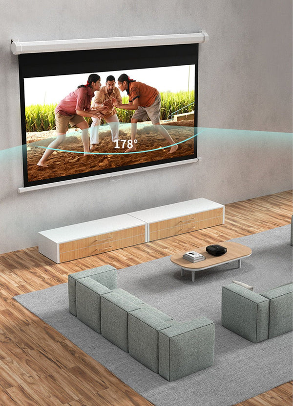 Crony Projection Wall Screen 100 Inch 4:3 Anti-Light With projector screen by manual Screen - Edragonmall.com