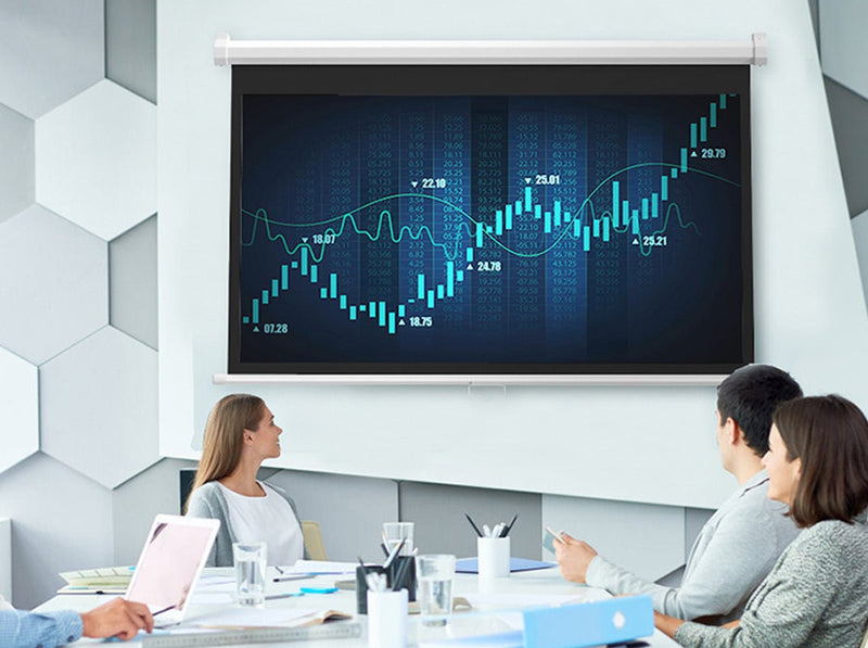Crony Projection Wall Screen 100 Inch 4:3 Anti-Light With projector screen by manual Screen - Edragonmall.com