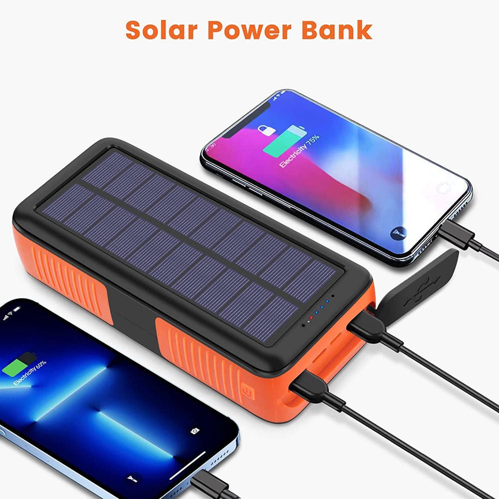 CRONY PS-618 Hand turn type power solar Power bank Solar battery hand crank power generation 40000mAh - Edragonmall.com
