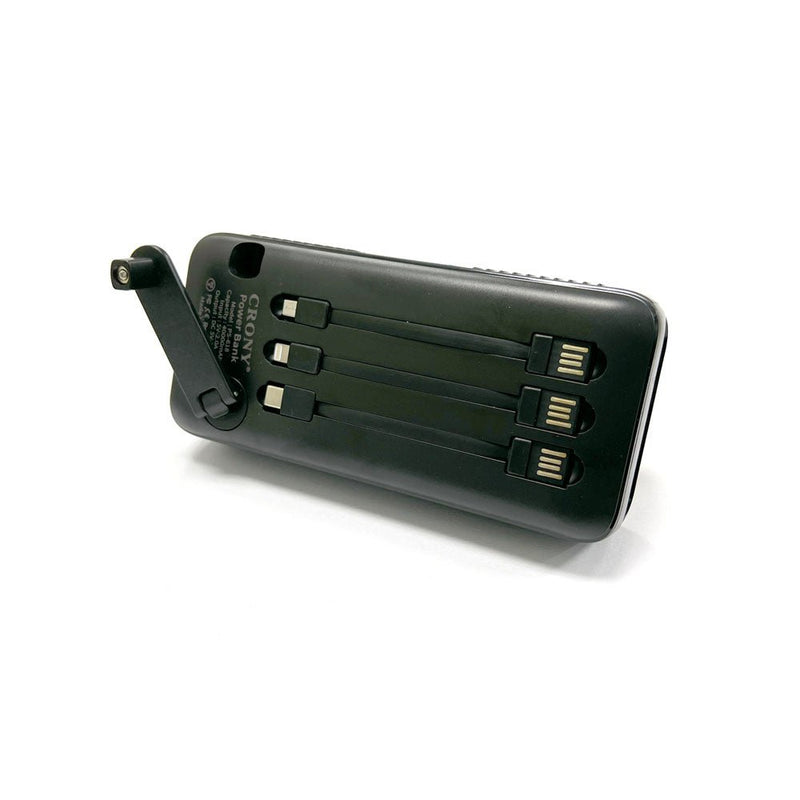 CRONY PS-618 Hand turn type power solar Power bank Solar battery hand crank power generation 40000mAh - Edragonmall.com