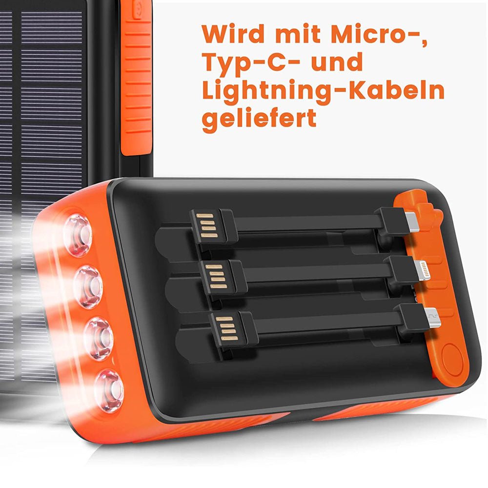 CRONY PS-618 Hand turn type power solar Power bank Solar battery hand crank power generation 40000mAh - Edragonmall.com