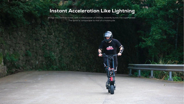 CRONY Q12 Max Speed 90 KM/H dual-drive high-speed SUV electric scooter Front and rear hydraulic brakes Aluminum alloy frame | Black - Edragonmall.com