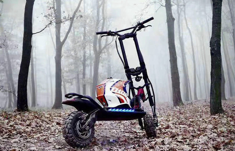 CRONY Q12 Max Speed 90 KM/H dual-drive high-speed SUV electric scooter Front and rear hydraulic brakes Aluminum alloy frame | Black - Edragonmall.com