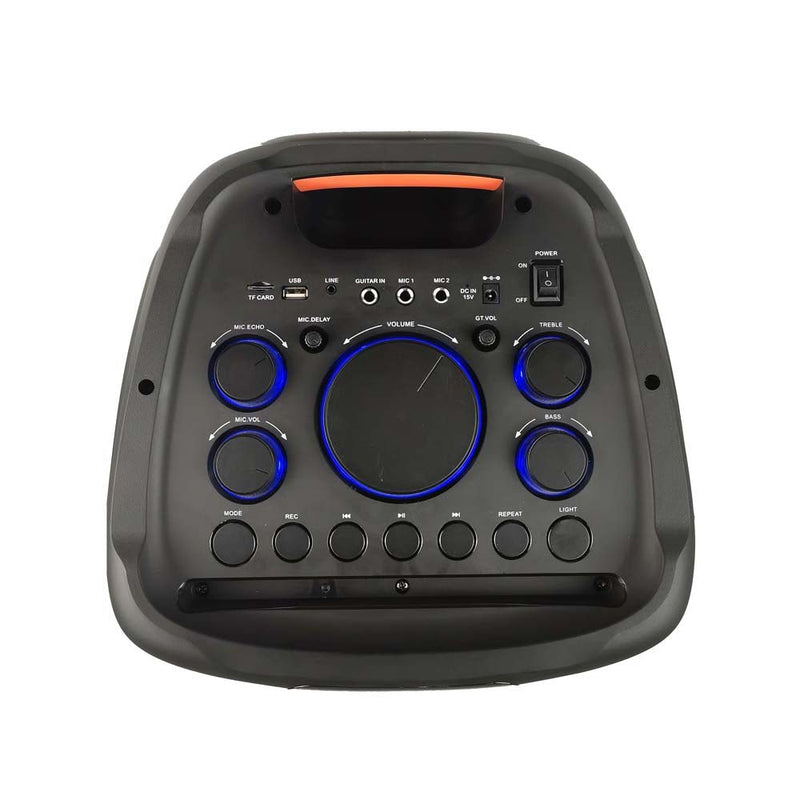 CRONY RX-1001 Speaker 10 inch Bluetooth speaker flame light effect square dance wireless large audio - Edragonmall.com