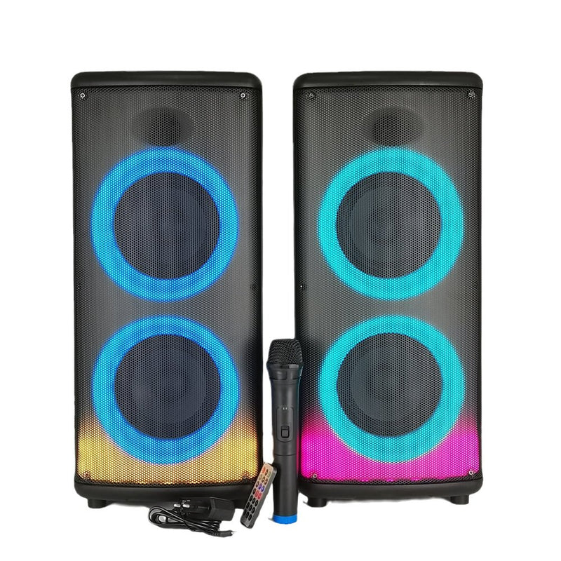 CRONY RX-6238 big power disco light loud speaker wireless with bass echo treble rechargeable battery karaoke speaker - Edragonmall.com
