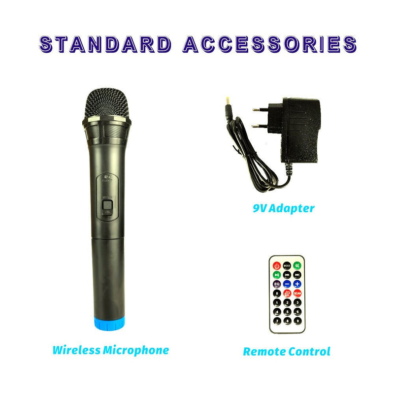 CRONY RX-6238 big power disco light loud speaker wireless with bass echo treble rechargeable battery karaoke speaker - Edragonmall.com