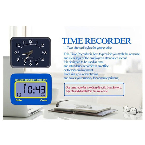 CRONY S-180P Attendance Machine Electronic Employee Starter Time Clock Punch Pak Recorder Attendance Time Card Machine - Edragonmall.com