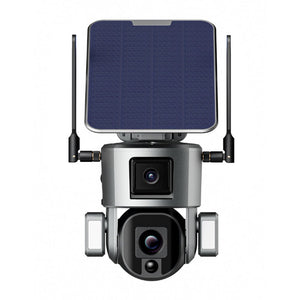 CRONY S5 4G-4K-8MP-10X Solar Dual Linkage Battery PTZ Camera  8MP Wireless CCTV Camera Outdoor IP66 Waterproof Solar Dual Camera