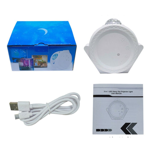 CRONY SC511-01 Touch mode 3-in-1 starry light 3 in 1 water pattern starry sky projector lamp graffiti smart atmosphere night light - Edragonmall.com
