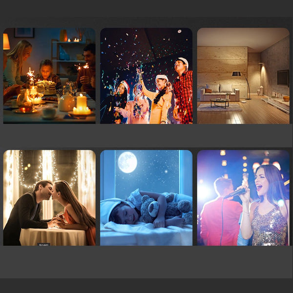 CRONY Seven Smurf lights Star projection lamp suction cup bracelet type starlight usb night light creative gift atmosphere colorful laser light - Edragonmall.com