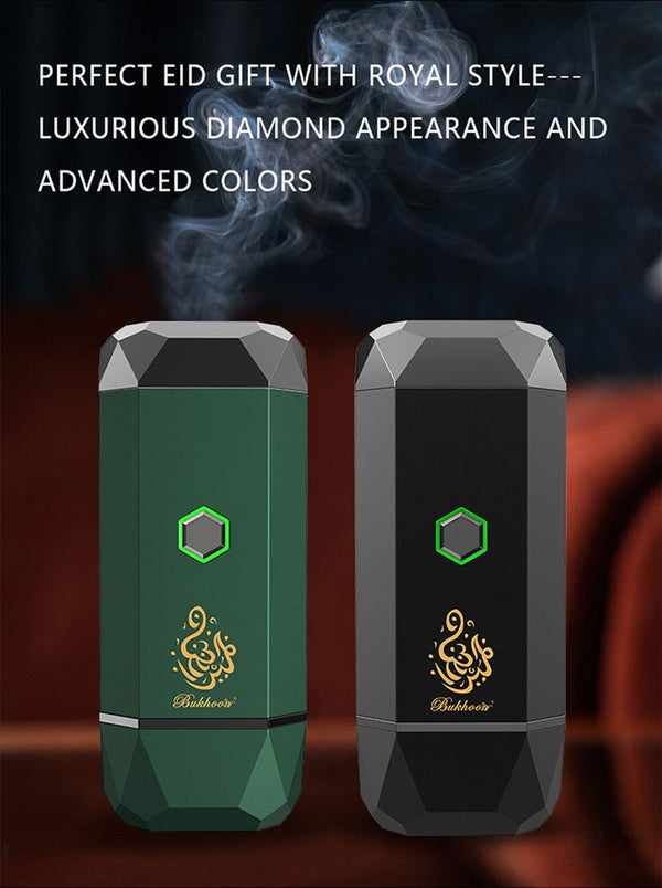 CRONY Small B16 Portable Bukhoor Style Usb Type-C Power incense burner Bakhoor Portable Rechargeable Electric Incense Burner | BLACK - Edragonmall.com